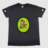 Short Sleeve T-Shirt with Green MGSFL Monkey and Sleeve M's