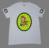 Short Sleeve T-Shirt with Green MGSFL Monkey and Sleeve M's