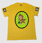 Short Sleeve T-Shirt with Green MGSFL Monkey and Sleeve M's